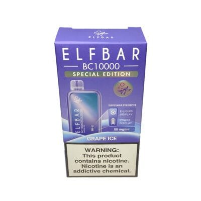 VAPER DESCARTABLE ELFBAR 10000BC GRAPE ICE