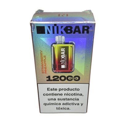 VAPER DESCARTABLE NIKBAR 12.000 STRAWBERRY PINEAPPLE