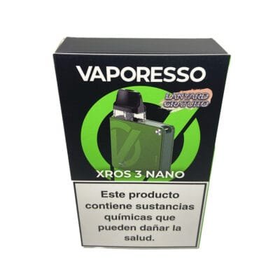 VAPER RECARGABLE VAPORESSO XROSS NANO 3 VERDE OLIVO