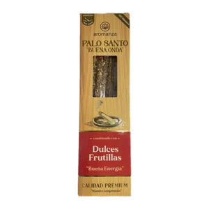 SAHUMERIOS PALO SANTO BUENA ONDA DULCES FRUTILLA "BUENA ENERGIA" X8 - AROMANZA
