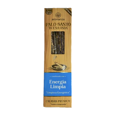 SAHUMERIOS PALO SANTO BUENA ONDA ENERGIA LIMPIA "LIMPIEZA ENERGETICA" X8 - AROMANZA
