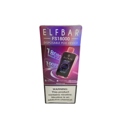VAPER DESCARTABLE ELFBAR FS 18000 PEACH ICE