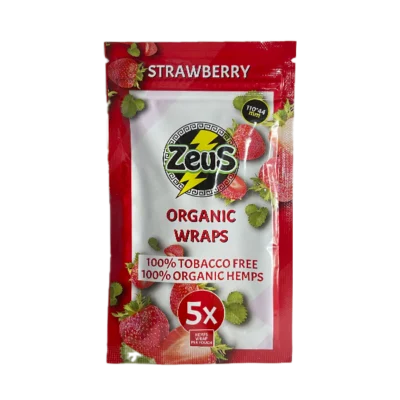 PAPEL HEMP WRAP X5 STRAWBERRY - ZEUS