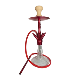 NARGUILE ROJO BURBUJAS 50CM