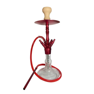 NARGUILE ROJO BURBUJAS 50CM