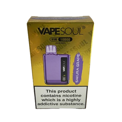 VAPER DESCARTABLE VAPESOUL V-100 10.000 SAKURA GRAPE