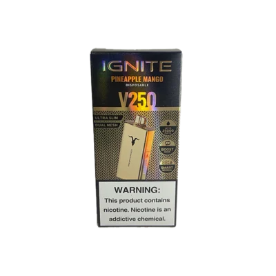 VAPORIZADOR DESCARTABLE IGNITE V250 25000 GOLD PINEAPPLE MANGO