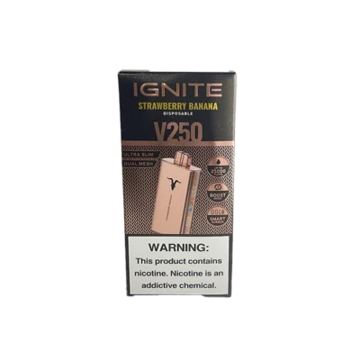 VAPORIZADOR DESCARTABLE IGNITE V250 25000 ROSE STRAWBERRY BANANA