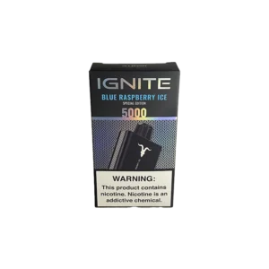 VAPORIZADOR DESCARTABLE IGNITE V50 5000 BLACK BLUE RASPBERRY ICE