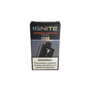 VAPORIZADOR DESCARTABLE IGNITE V50 5000 BLACK STRAWBERRY WATERMELON