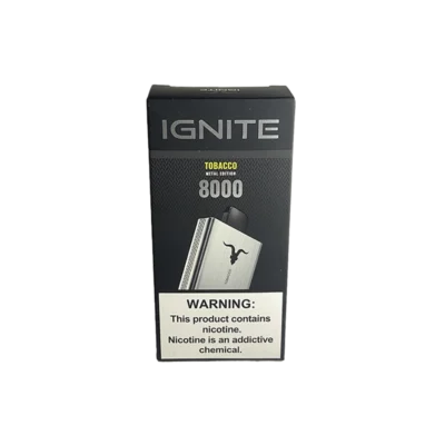 VAPORIZADOR DESCARTABLE IGNITE V80 8000 METAL TOBACCO