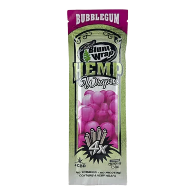 BLUNT WRAP HEMP X4 BUBBLEGUM