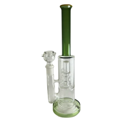 BONG VIDRIO MEDIANO VERDE CON PICO NARANJA