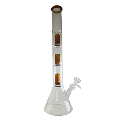 BONG VIDRIO ALTO CON CENTRO MARRON