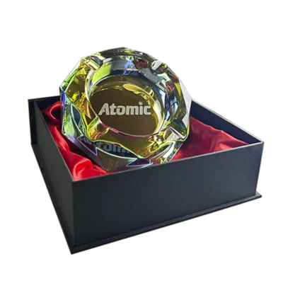 CENICERO VIDRIO TORNASOLADO - ATOMIC