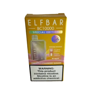 VAPER DESCARTABLE ELFBAR 10000BC PINEAPPLE STRAEBERRY BANANA
