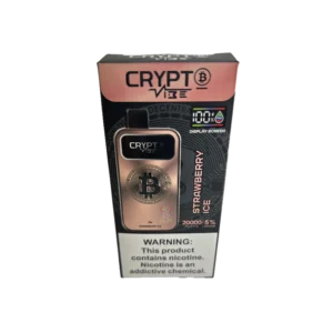 VAPER DESCARTABLE CRYPTO 20000 STRAWBERRY ICE