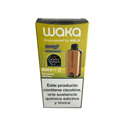 VAPER DESCARTABLE WAKA 8000 BANANA MELON
