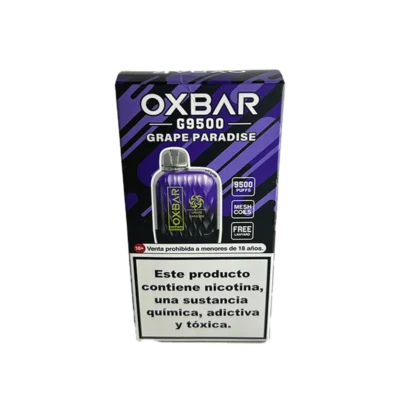 VAPER DESCARTABLE OXBAR G9500 GRAPE PARADISE