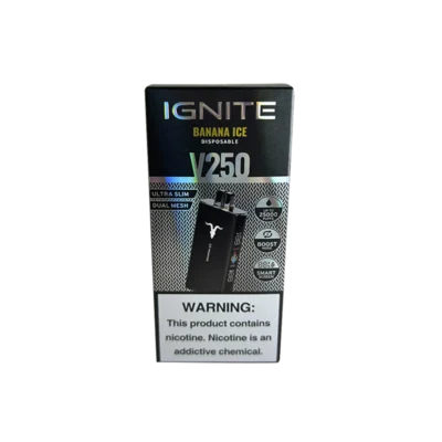 VAPER DESCARTABLE IGNITE V250 25000 BLACK BANANA ICE