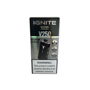 VAPER DESCARTABLE IGNITE V250 25000 BLACK MENTHOL