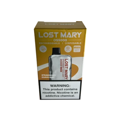 VAPER DESCARTABLE LOST MARY OS 5K STRAWBERRY GUAVA MINT