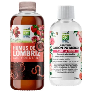 COMBO HUMUS DE LOMBRIZ LIQUIDO 500CC + JABON POTASICO 250CC - ECOMAMBO
