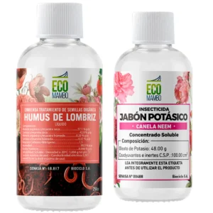 COMBO HUMUS DE LOMBRIZ LIQUIDO 250CC + JABON POTASICO 100CC - ECOMAMBO
