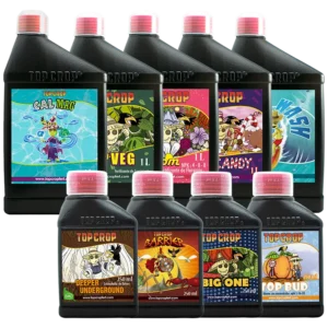 COMBO BARRIER 250CC + DEEPER 250CC + TOP VEG 1L + TOP BLOOM 1L + TOP CANDY 1L + TOP BUD 250CC + CALMAG 1L + TOP WASH 1L - TOP CROP