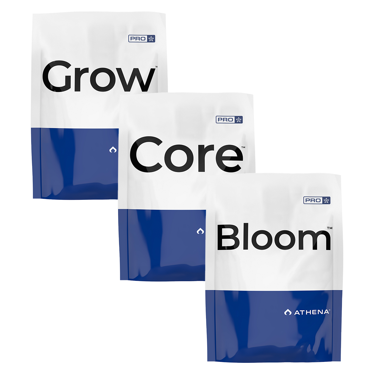 COMBO PRO BLOOM 900GR + PRO CORE 900GR + PRO GROW 900GR - ATHENA