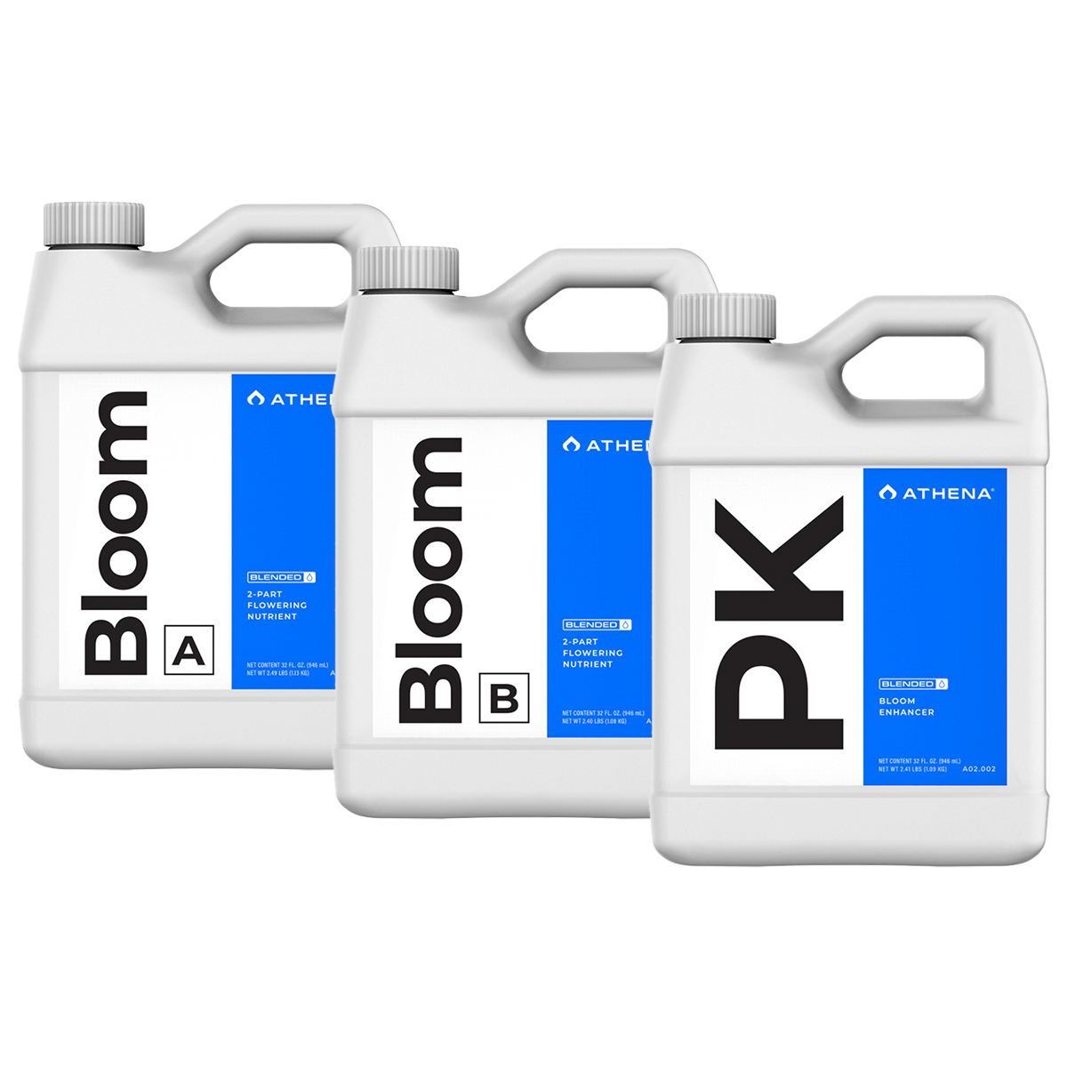 COMBO BLOOM A 946ML (32OZ) + BLOOM B 946ML (32OZ) + PK 946ML (32OZ) - ATHENA