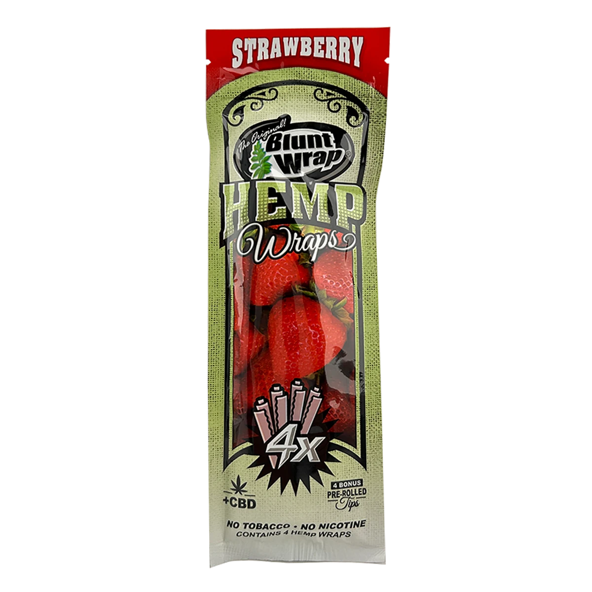 BLUNT WRAP HEMP X4 STRAWBERRY